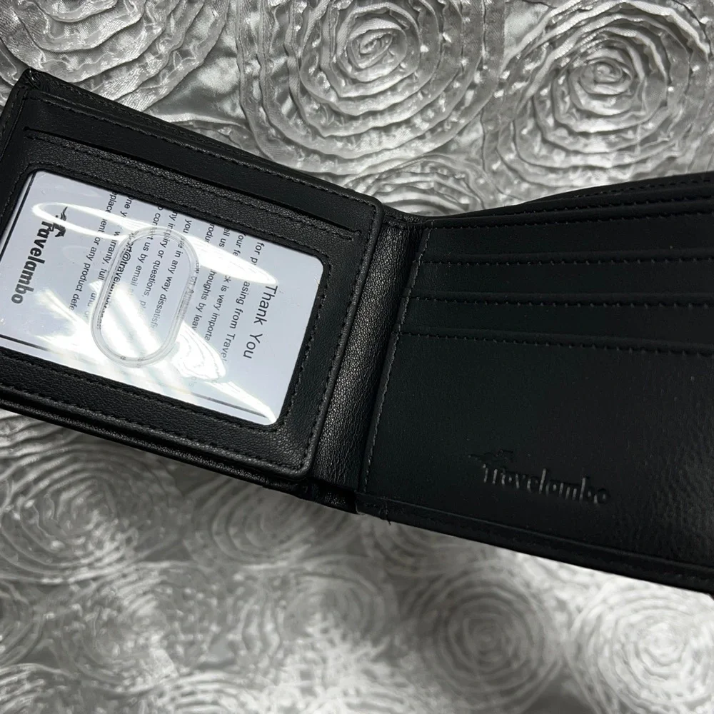 Travelambo RFID Black Leather Wallet